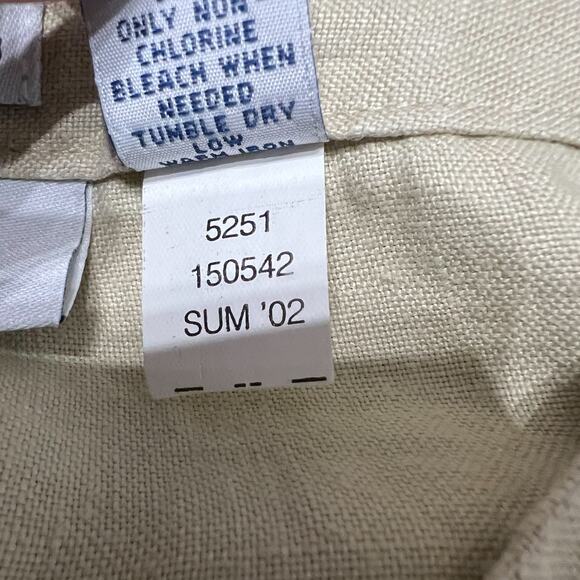 Vintage Old Navy Maxi Skirt Womens Sz 14 Y2K 100% Linen Ruffle Coastal Boho Tan - Picture 3 of 8